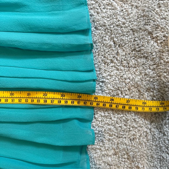 Lilly Pulitzer Jillie Strapless Dress in Teal with Cream/Gold Applique Size 4‎ - Picture 10 of 10